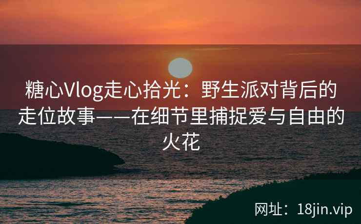 糖心Vlog走心拾光：野生派对背后的走位故事——在细节里捕捉爱与自由的火花
