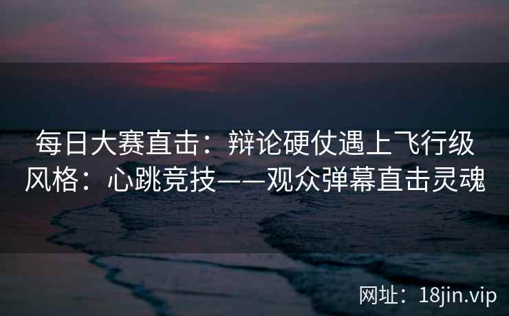 每日大赛直击：辩论硬仗遇上飞行级风格：心跳竞技——观众弹幕直击灵魂