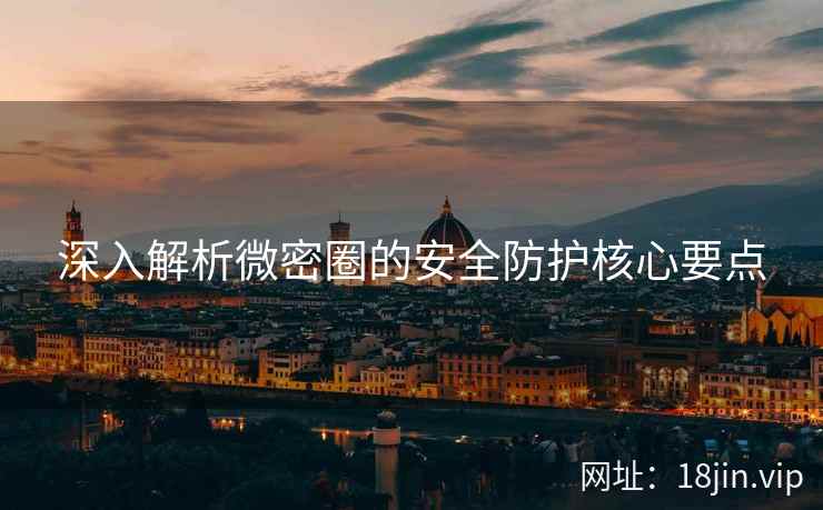 深入解析微密圈的安全防护核心要点