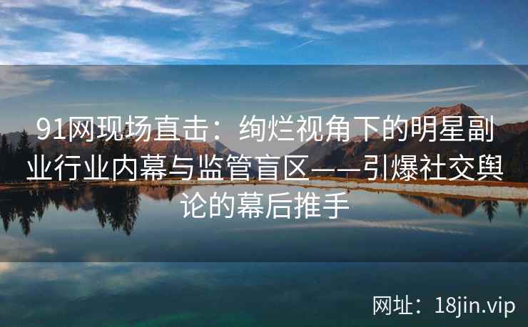 91网现场直击：绚烂视角下的明星副业行业内幕与监管盲区——引爆社交舆论的幕后推手